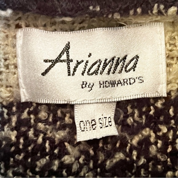 Ariana by Howards Blue Plaid Blanket Cowl Neck Shawl Fringed Poncho Festival OS - Picture 9 of 9